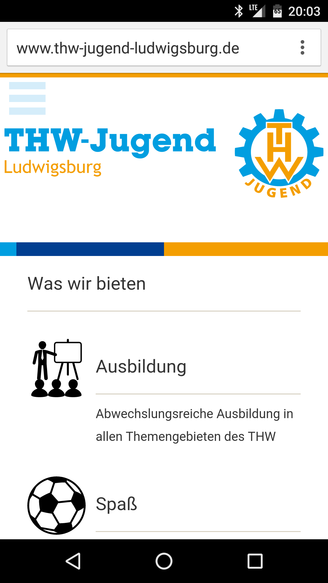 Website mit neuen Look